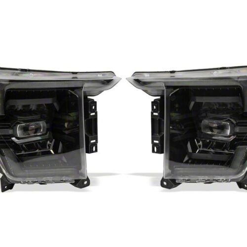 Raxiom for 2021-2023 Ford F-150 CXR Series LED Headlights/White DRL- Black - Clear Lens