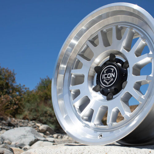 ICON Anza 17x8.5 5x150 25mm Offset 5.75in BS Silver Machined Wheel - Image 4