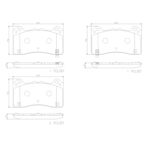 Brembo OE P24202N 16-18 Ford Focus PRIME Ceramic Brake Pad - Front
