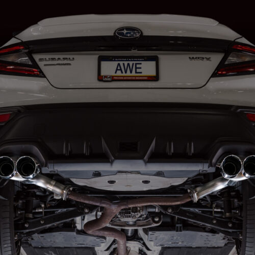 AWE Tuning Track Edition Axle-Back Exhaust - Chrome Silver Tips for 22-25 Subaru VB WRX - Image 7