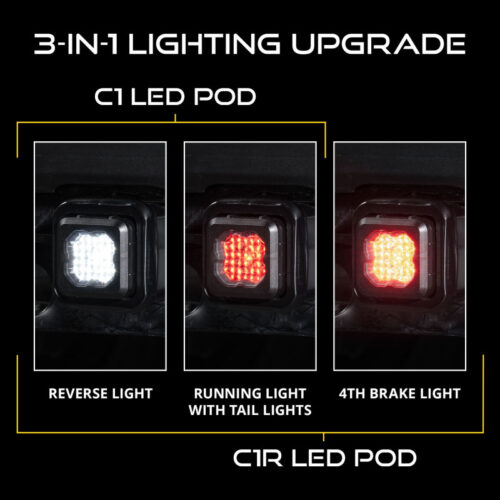 Diode Dynamics 23-24 Chevrolet Colorado Hitch Mount LED Pod Reverse Kit C1R - Image 3