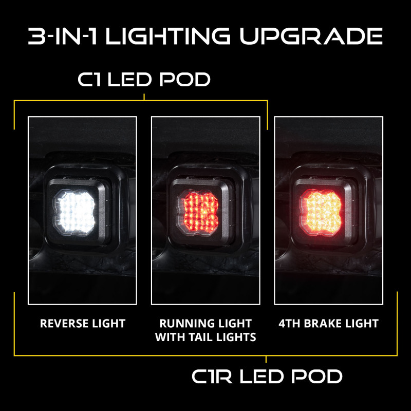 Diode Dynamics 23-24 Chevrolet Colorado Hitch Mount LED Pod Reverse Kit C1R - Image 3