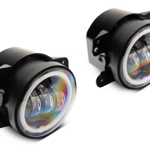 Raxiom for 2007-2018 Jeep Wrangler JK Axial Series Halo LED Fog Lights- Amber