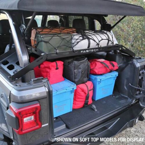 Alternative view of Fabtech 18-21 Jeep JL 4WD 4-Door Interior Cargo Rack