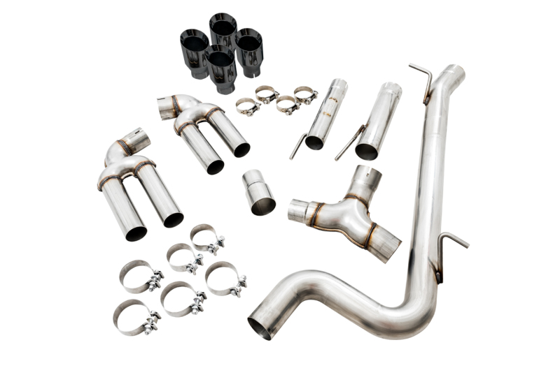 AWE Tuning Track Edition Exhaust w/Diamond Black Tips 102mm for Audi 8V S3 - Image 2