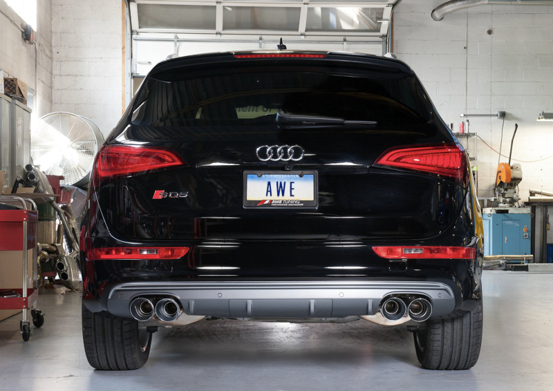 AWE Tuning Touring Edition Exhaust - Quad Outlet Diamond Black Tips for Audi 8R SQ5 - Image 2