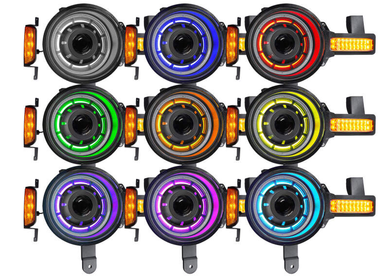 Oracle 2021+ Ford Bronco Oculus Bi-LED Projector Headlights - ColorSHIFT LED - Image 10