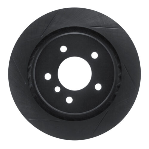 Alternative view of R1 Concepts for 95-99 BMW M3 E36 Rear Right Slotted Black Brake Rotor