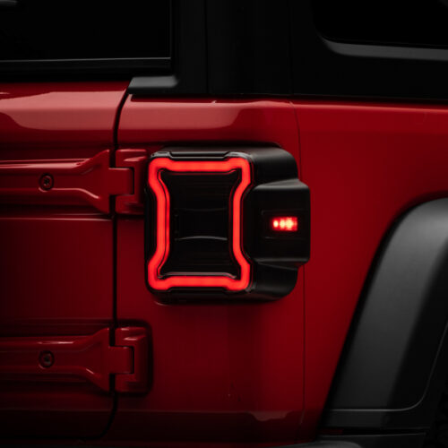 Raxiom for 2018-2022 Jeep Wrangler JL LED Tail Lights- Black Housing (Smoked Lens)