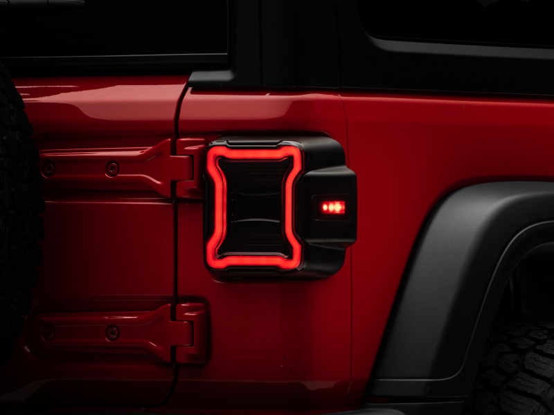Raxiom for 2018-2022 Jeep Wrangler JL LED Tail Lights- Black Housing (Smoked Lens)