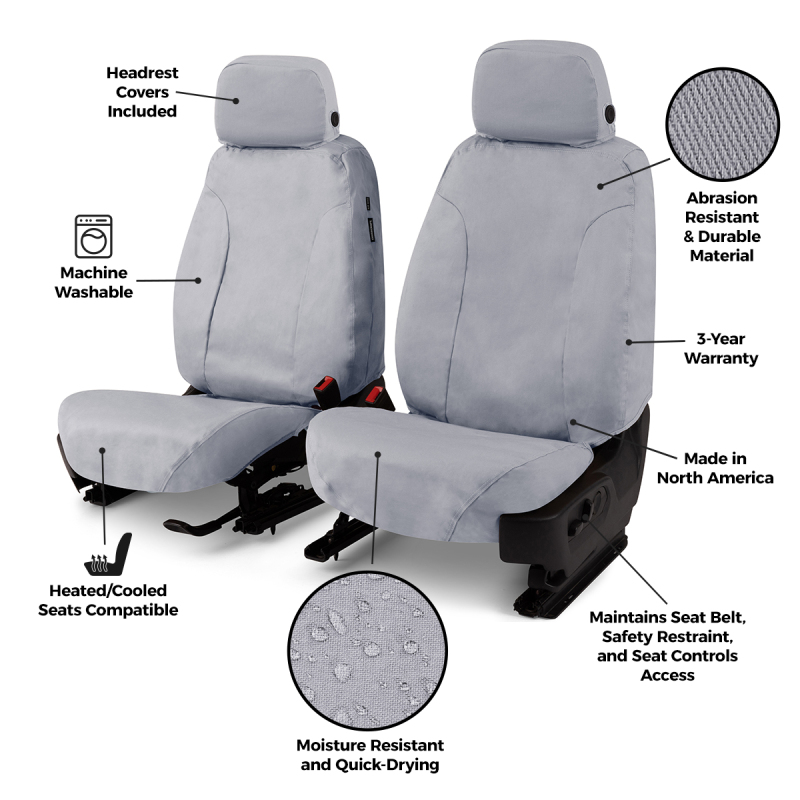 Covercraft 2026 Jeep Wrangler 2-Door (MT) Polycotton SeatSaver Custom Front Row Seat Covers - Image 2