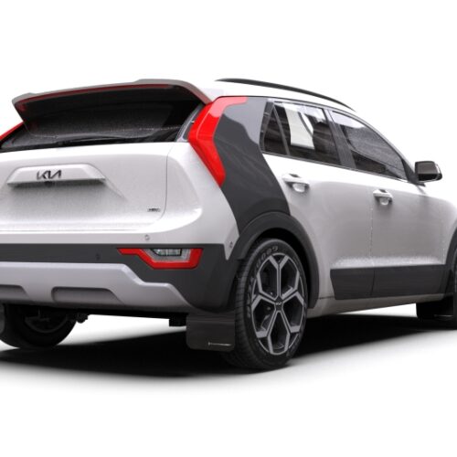Rally Armor 23-25 Kia Niro SG2 Black UR Mud Flap White Logo - Image 2
