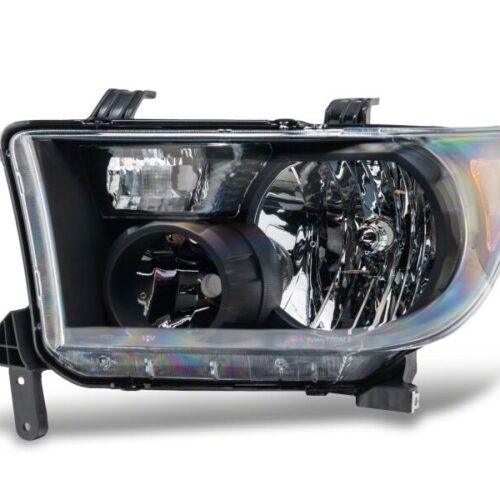 Raxiom for 2007-2013 Toyota Tundra OEM Style Headlights- Black Housing- Clear Lens