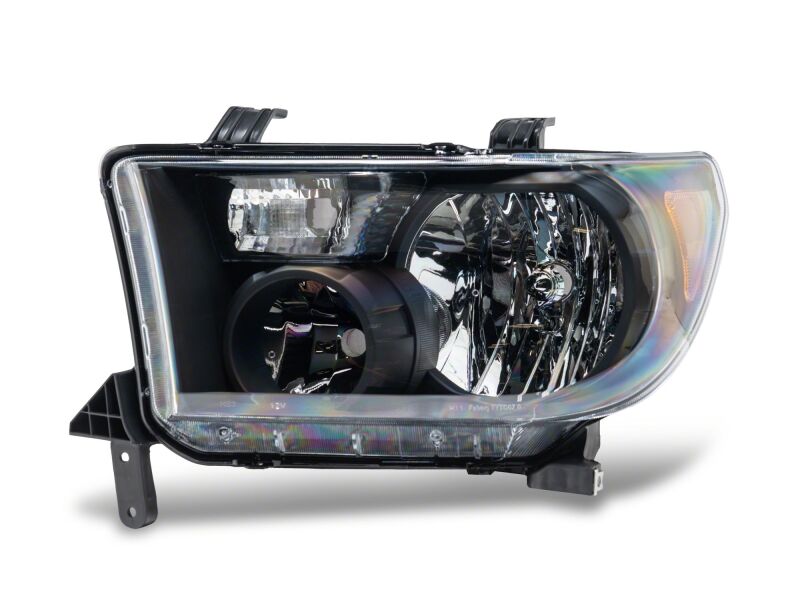 Raxiom for 2007-2013 Toyota Tundra OEM Style Headlights- Black Housing- Clear Lens