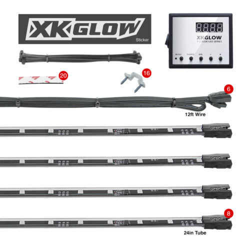 Alternative view of XK Glow 3 Million Color XKGLOW LED Accent Light Car/Truck Kit 8x24In Tubes