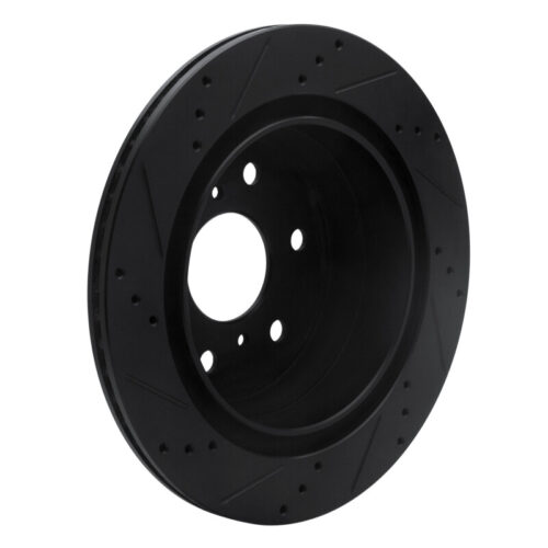 DFC 07-20 Cadillac Escalade ESV Rear Right Drilled & Slotted Black Brake Rotor - Image 4