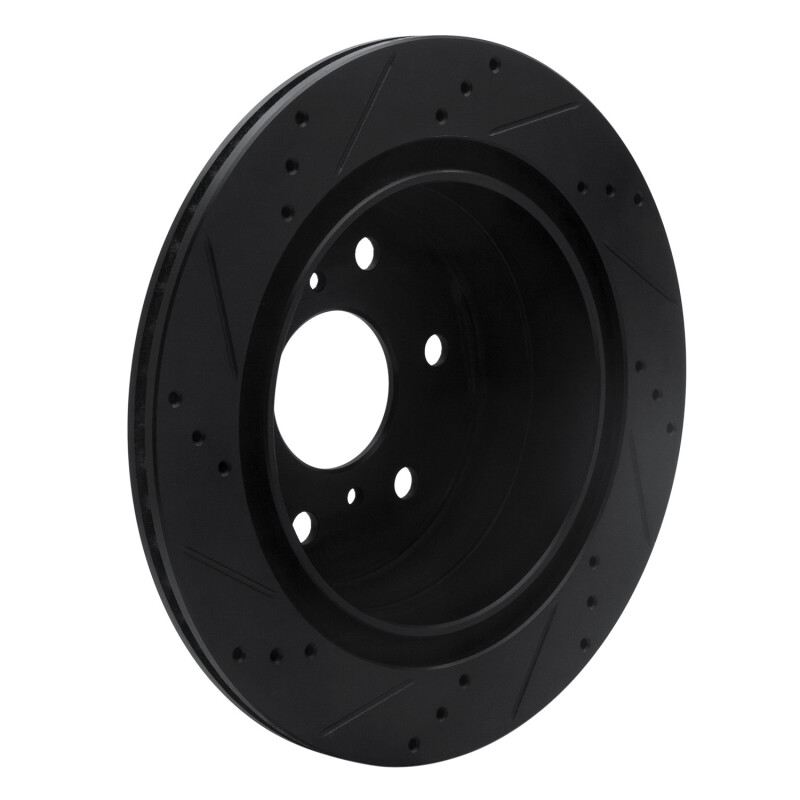 DFC 07-20 Cadillac Escalade ESV Rear Right Drilled & Slotted Black Brake Rotor - Image 4