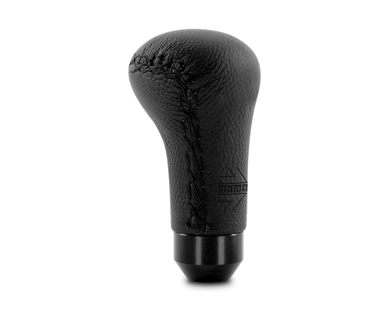 Momo ALBK1 Anatomico Shift Knob - Black Leather, Black Stitching - Image 2