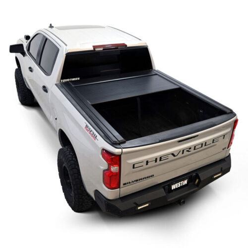 Westin 19-26 GM Silverado/Sierra 1500 5ft 8in Bed Manual Retractable Tonneau Cover - Black - Image 8
