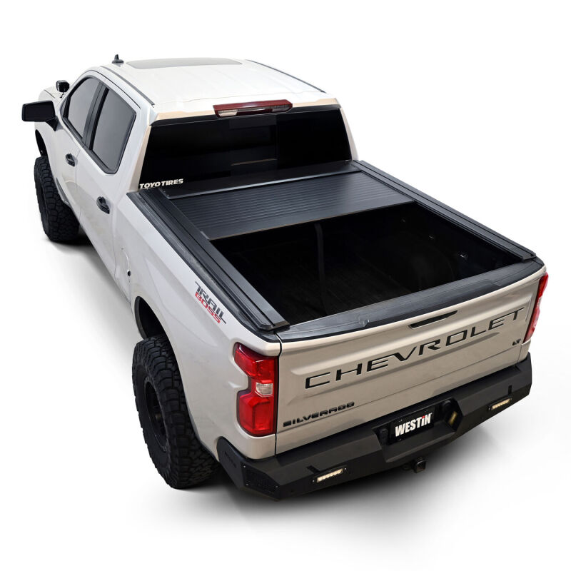 Westin 19-26 GM Silverado/Sierra 1500 5ft 8in Bed Manual Retractable Tonneau Cover - Black - Image 8
