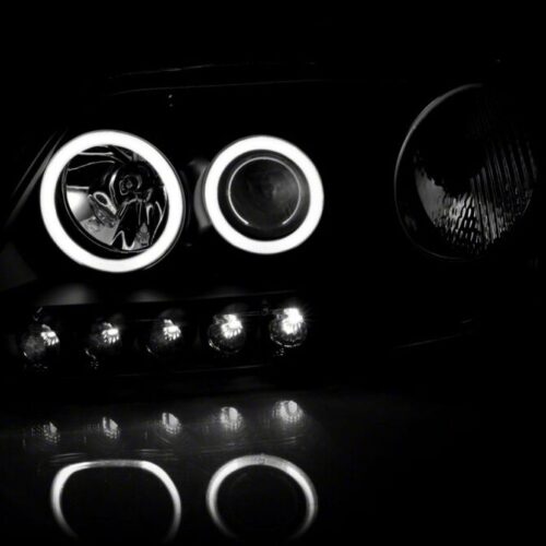 Raxiom for 1997-2003 Ford F-150 Super White LED Halo Projector Headlights- Black Housing- Clear Lens - Image 2