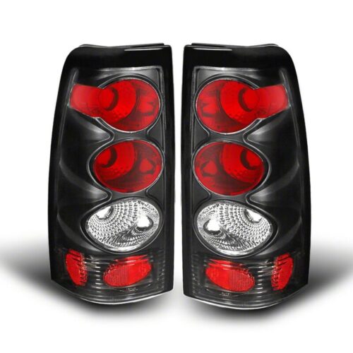 Raxiom for 1999-2002 Chevrolet Silverado 1500 Fleetside Axial Series Tail Lights- Black- Smoked Lens