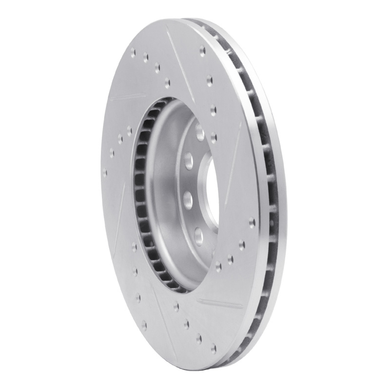 R1 Concepts for 05-25 Audi A3 (Mexico) Front Left Drilled & Slotted Silver Brake Rotor - Image 4