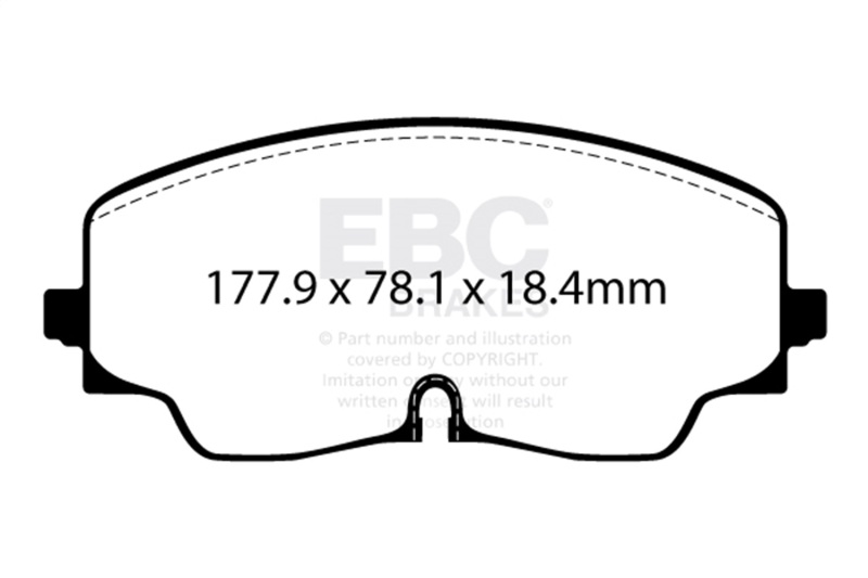 EBC 2022+ Audi S3 2.0T Yellowstuff Front Brake Pads - Image 2