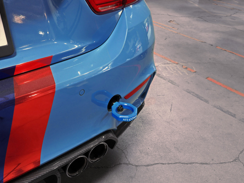 aFe Power Control Rear Tow Hook Blue BMW F-Chassis 2/3/4/M - Image 7