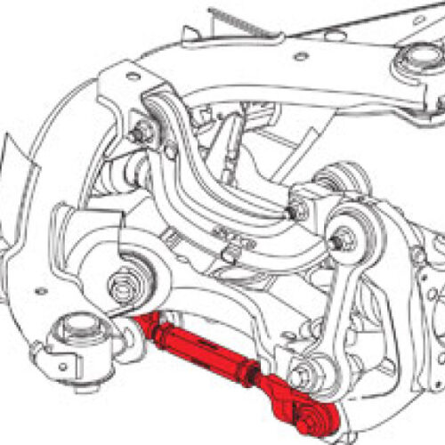 Alternative view of SPC Performance 15-20 Ford Mustang Toe Control Arm