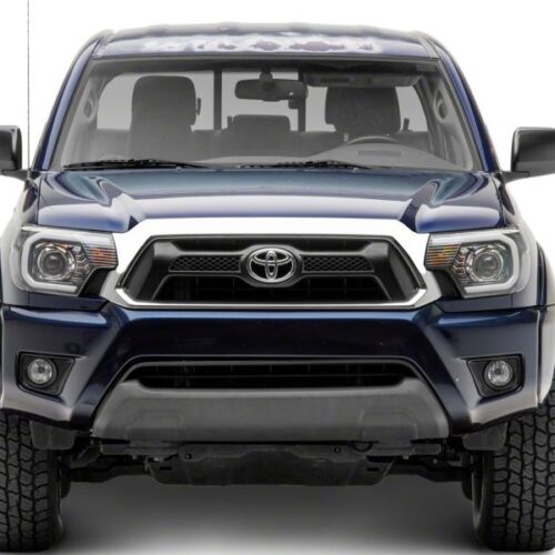 Raxiom for 2012-2015 Toyota Tacoma Axial Series Projector Headlights w/ LED Bar- Black Housing (Clear Lens) - Image 3