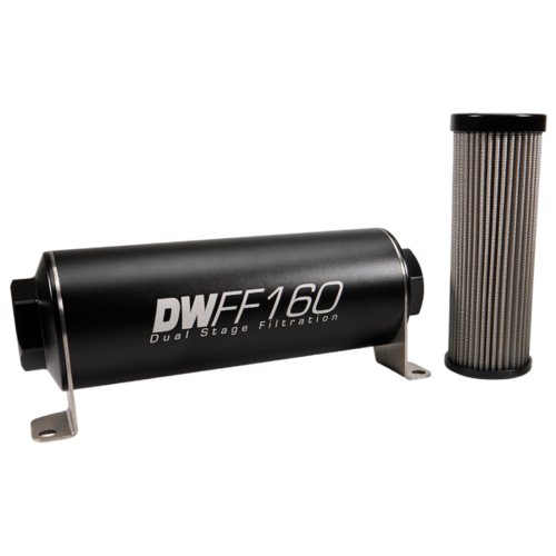 DeatschWerks Stainless Steel 10AN 10 Micron Universal Inline Fuel Filter Housing Kit (160mm) - Image 5