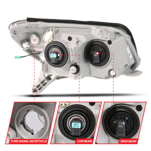 ANZO 06-09 Toyota 4 Runner Projector Headlights Plank Style - Black - Image 5