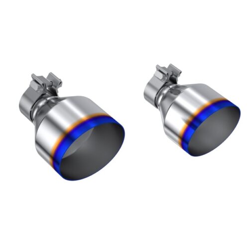 MBRP T304 SS Burnt End Tip 2.125inID, 5inOD Out, 7.25in Length, Pair 17-25 BRZ / GR86