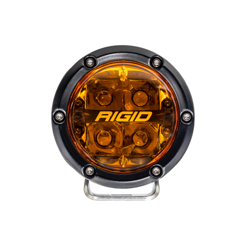 Rigid Industries 360-Series 4in Fog w/ Amber PRO Lens - White (Pair) - Image 7