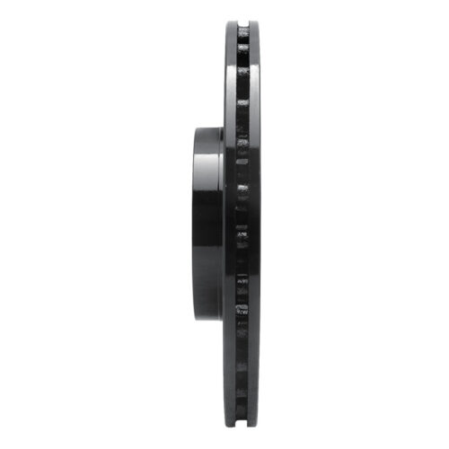 R1 Concepts for 2012-2019 Fiat 500E Front Right Drilled & Slotted Black Brake Rotor - Image 3