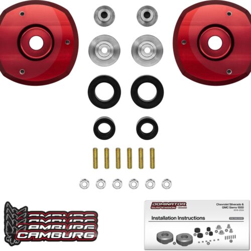 Alternative view of Camburg 19-24 Chevrolet Silverado 1500 2in. Front Spring Preload Spacer Kit (Red)