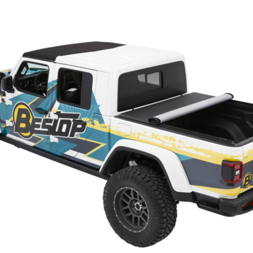 Bestop Roll Soft Tonneau - 20-26 Jeep Gladiator For 5 Ft. Bed EZ-Roll (Premium Black Twill) - Image 3