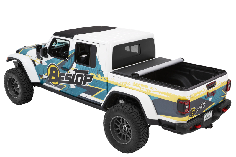Bestop Roll Soft Tonneau - 20-26 Jeep Gladiator For 5 Ft. Bed EZ-Roll (Premium Black Twill) - Image 3
