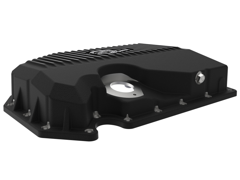 aFe Power 05-19 VW 1.8L/2.0L w/ Oil Sensor Engine Oil Pan Black POWER Street Series w/ Machined Fins - Image 6