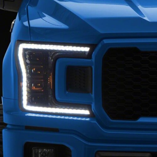 Raxiom for 2018-2020 Ford F-150 CXR Series V2 LED Headlights- Black Housing- Clear Lens - Image 2