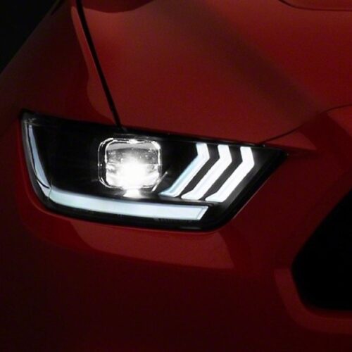 Alternative view of Raxiom for 2015-2017 Ford Mustang GT350 GT500 LED Projector Headlights- Black Housing (Clear Lens)