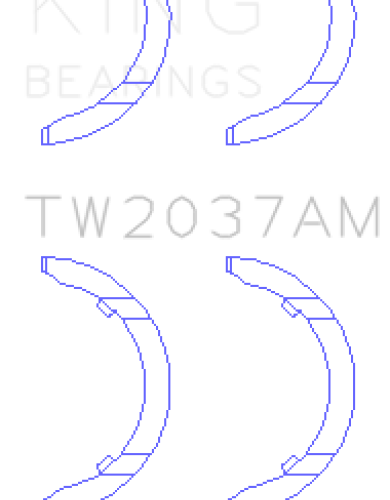 Alternative view of King Engine Bearings BMW M5 E39 5.0L V8 S62B50 Thrust Washers