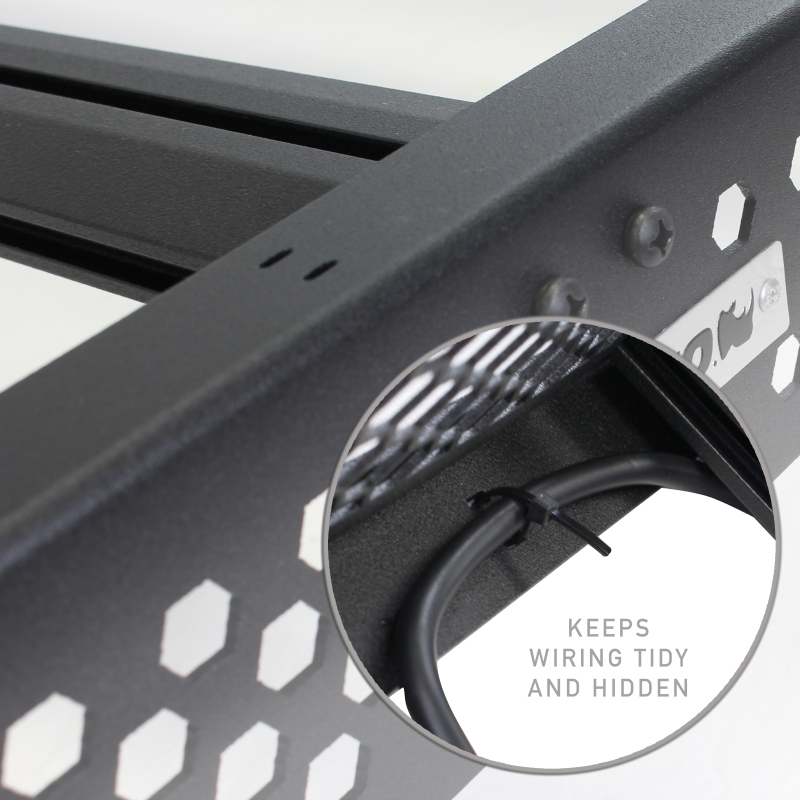 Go Rhino 24-25 Toyota Tacoma Double Cab Pickup Ceros Low Profile Roof Rack - Tex. Blk - Image 4