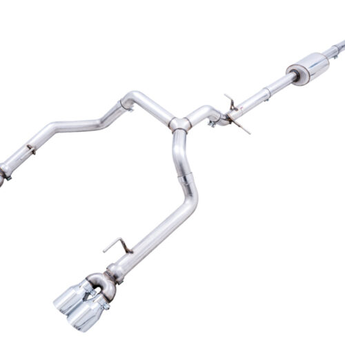 AWE Tuning 4th Gen GM 1500 5.3L 0FG Cat-Back Split Rear Exit (w/ Bumper Cutouts) - Quad Chrome Tips