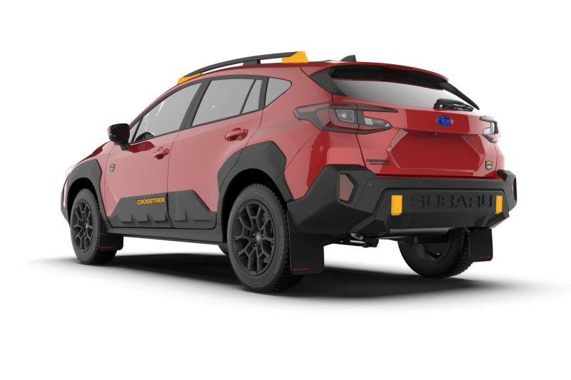 Rally Armor 24-26 Subaru Crosstrek (Wilderness Only) Black UR Mud Flap W/Grey Logo-No Drilling Req - Image 3
