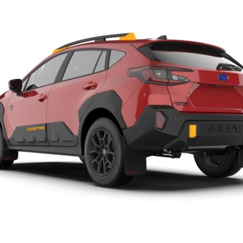 Rally Armor 24-26 Subaru Crosstrek (Wilderness Only) Black UR Mudflap W/Wild-Orange Logo No Drill Re - Image 3