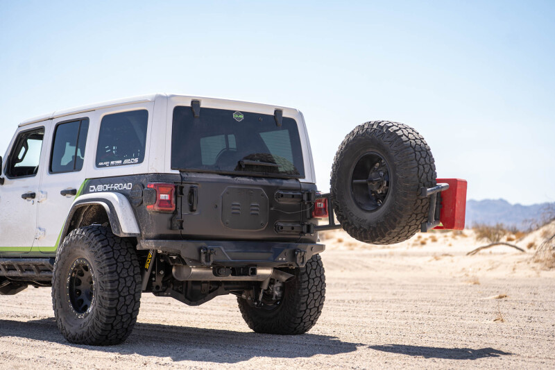DV8 Offroad 18-25 Jeep Wrangler JL Body Mounted Tire Carrier - Image 8