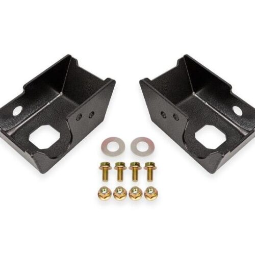 BMR 2021+ Ford Bronco (Exc. Bronco Sport) Rear Shock Mount Skid Plates - Black Hammertone