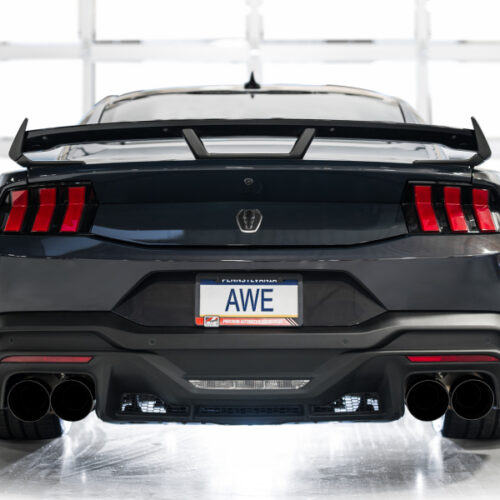 AWE Tuning Track Edition Cat-Back Exhaust w/ Quad Diamond Black Tips for AWE 2024 Ford Mustang Dark Horse S650 RWD - Image 4